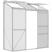 Serra da giardino addossata ¨C Xylo ¨C alluminio e policarbonato argento 192x68x196 cm