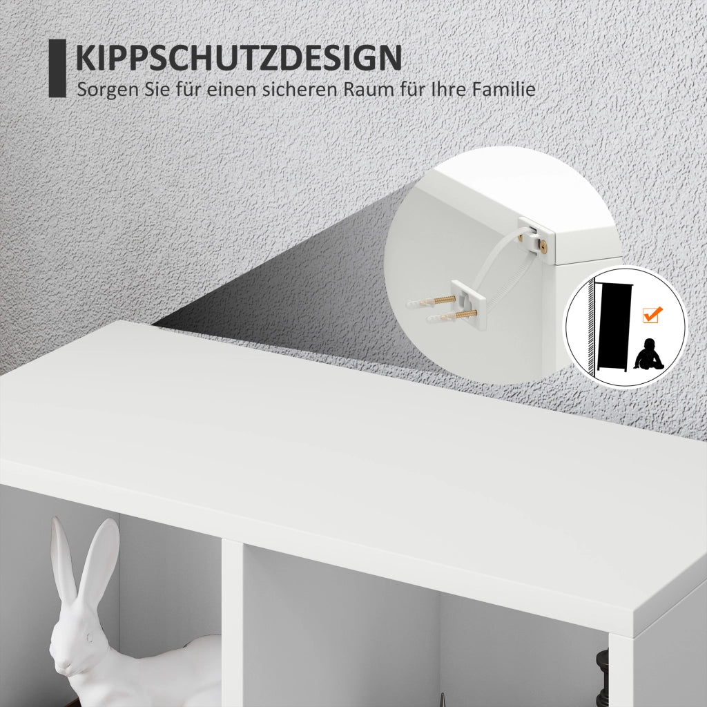 Libreria 2 livelli 5 scomparti ¨C Xylo ¨C Truciolato bianco