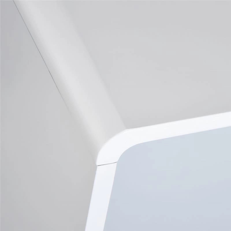COMODINO CON CASSETTO IN LEGNO DI PINO 40X38X58 CM BIANCO E GRIGIO