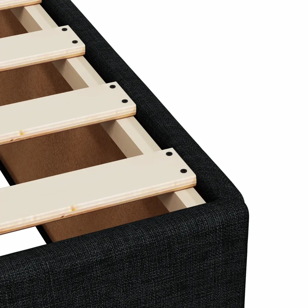 Giroletto senza Materasso Nero 90x190 cm in Tessuto 3284696