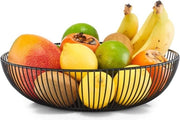 Fruitiera metallica nera Ø 28 x 8 cm - 27382