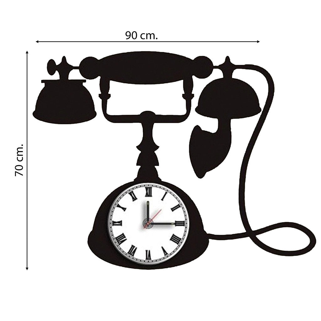Kit orologio in vinile nero 90x70cm