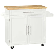 Carrello da cucina con ripiani ¨C Minimal ¨C Bianco 109x40x89