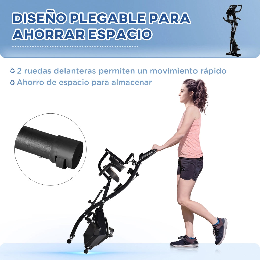 Bicicletta da camera pieghevole regolabile ¨C Minimal ¨C Nero 105x48x118 cm