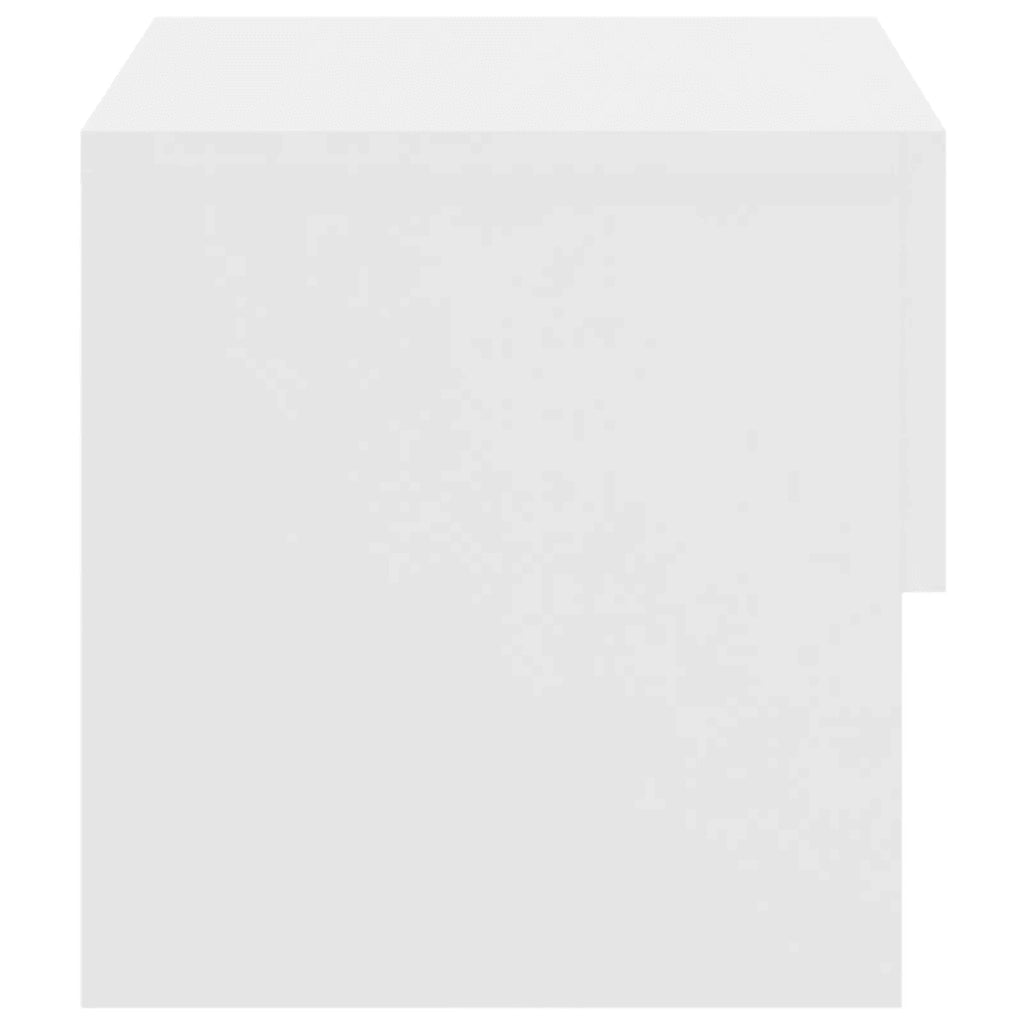 Comodino | Armadio da Notte | Mobiletto da notte a Parete Bianco