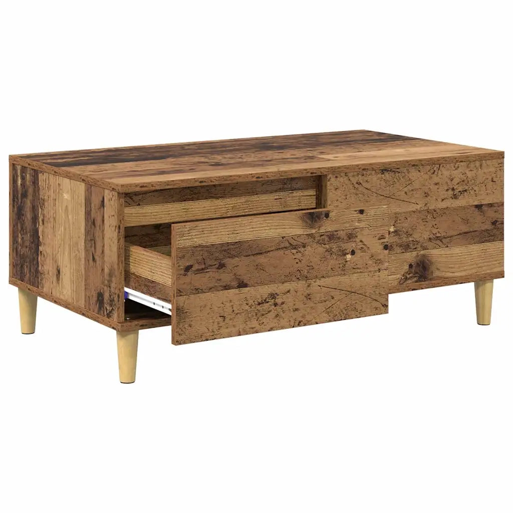 Tavolino da salotto | Tavolino da caff¨¨ | Tavolino da Soggiorno con cassetto Legno vecchio 90 x 50 x 35 cm