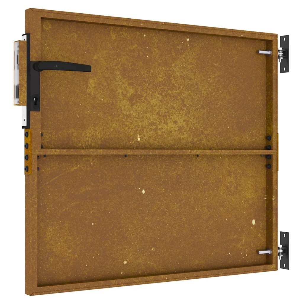 Cancello da giardino 85x75 cm in acciaio Corten 153256