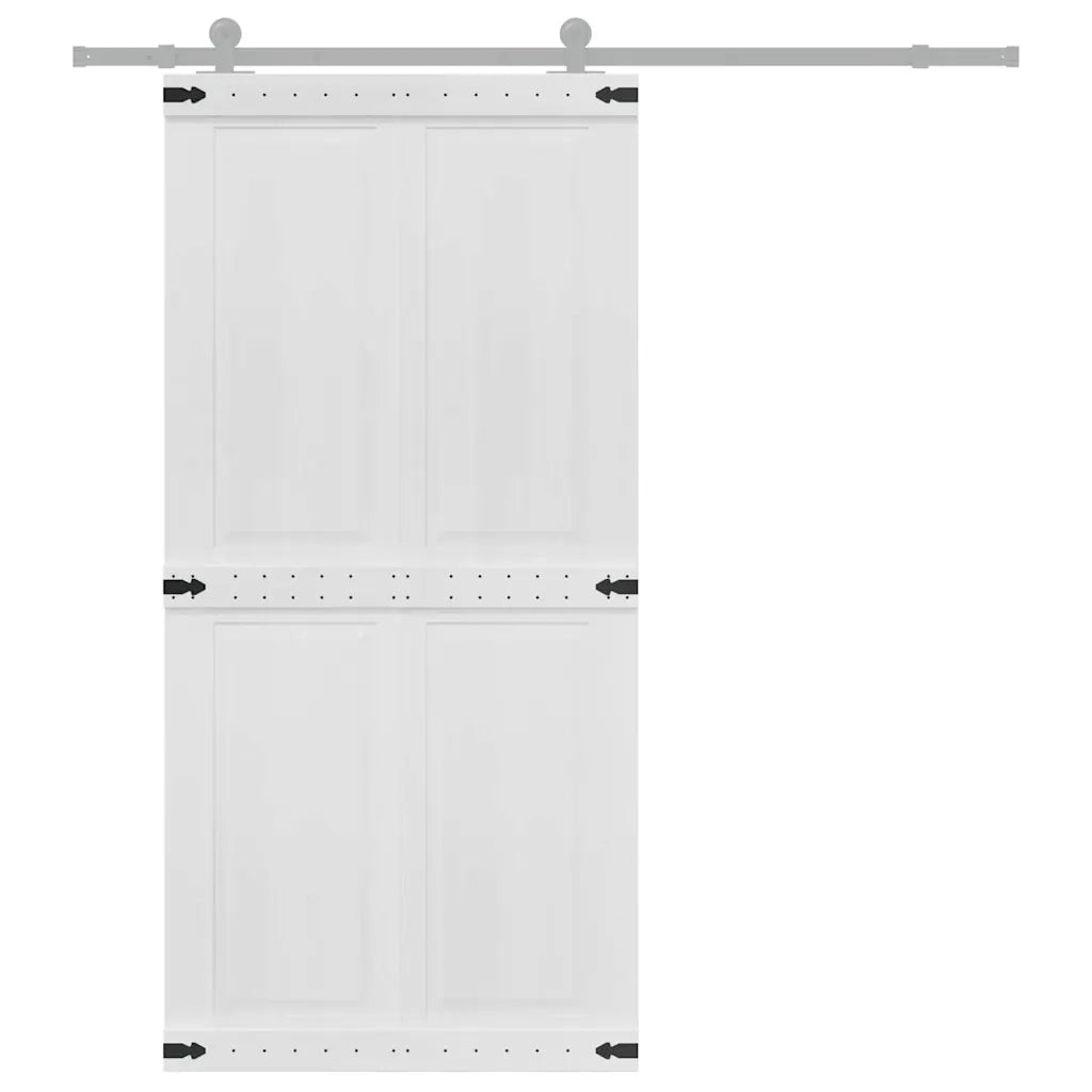 Porta del fienile Corona 100 x 210 cm Legno Massello di Pino 42021204