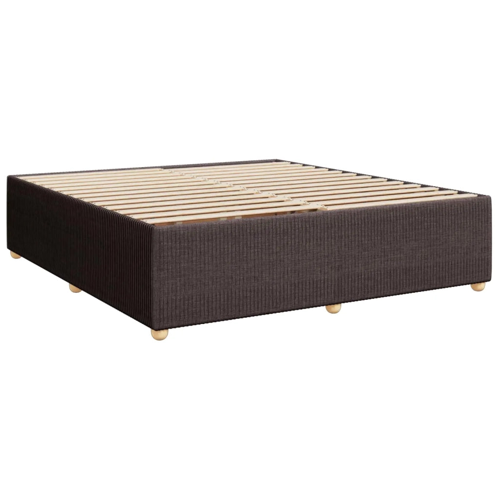 Letto box spring con materasso Marrone Scuro 200 x 200 cm 3453005