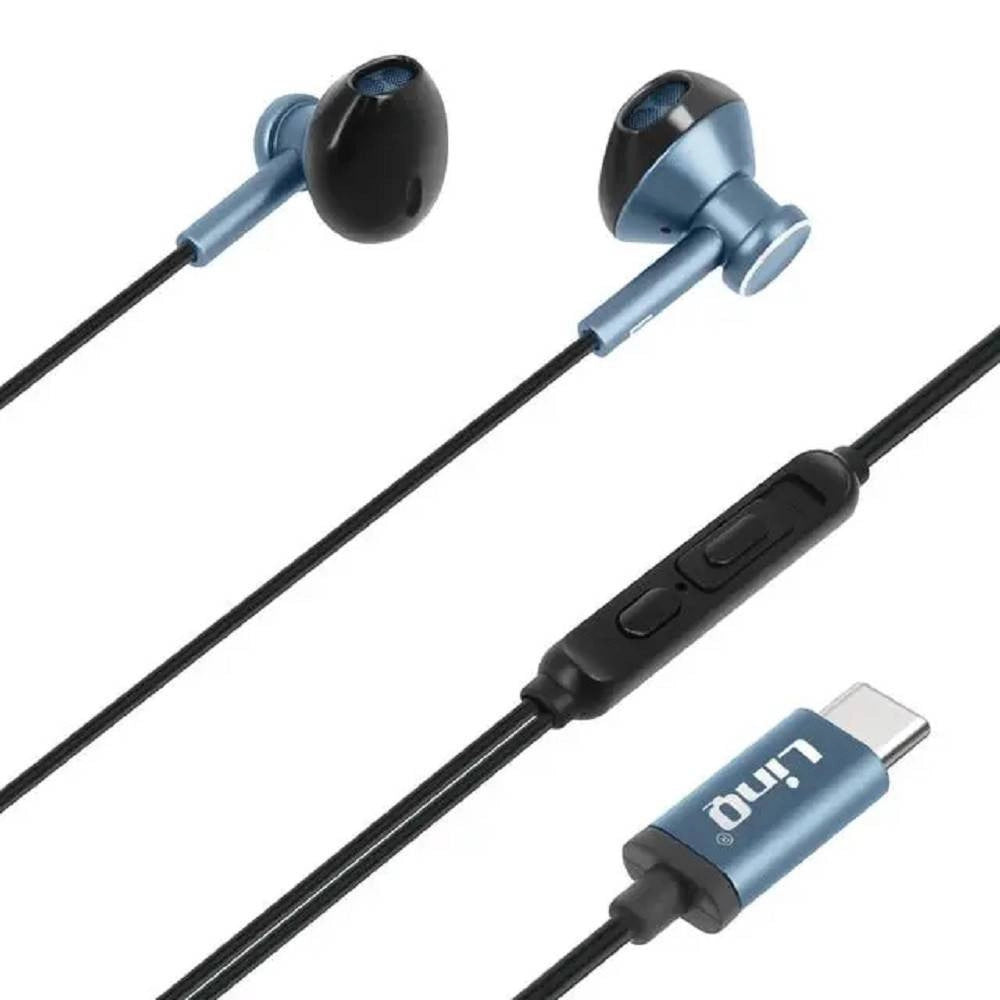 Trade Shop - Auricolari Cuffie Stereo In-ear Con Regolazione Volume Microfono Type-c Sm9809 -