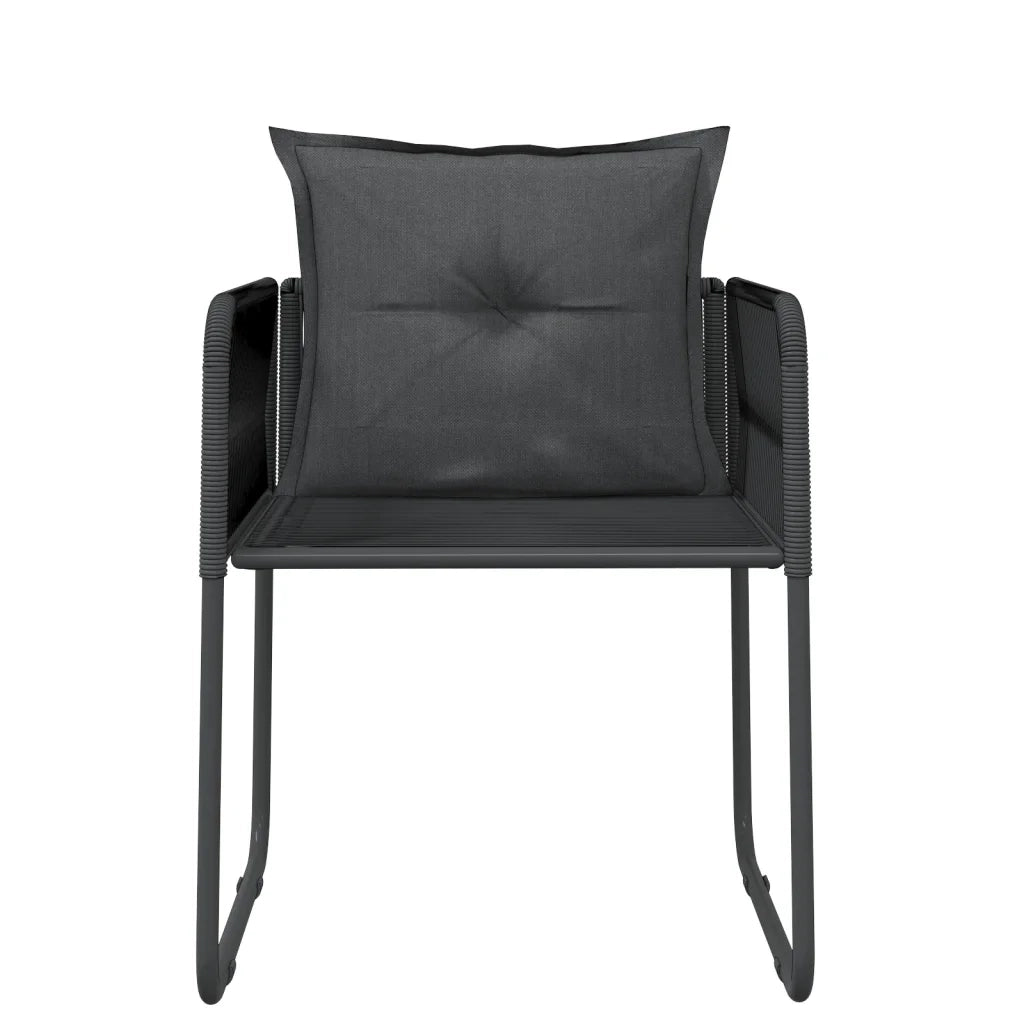 Set da Pranzo da Giardino 3 pz Nero 3099083