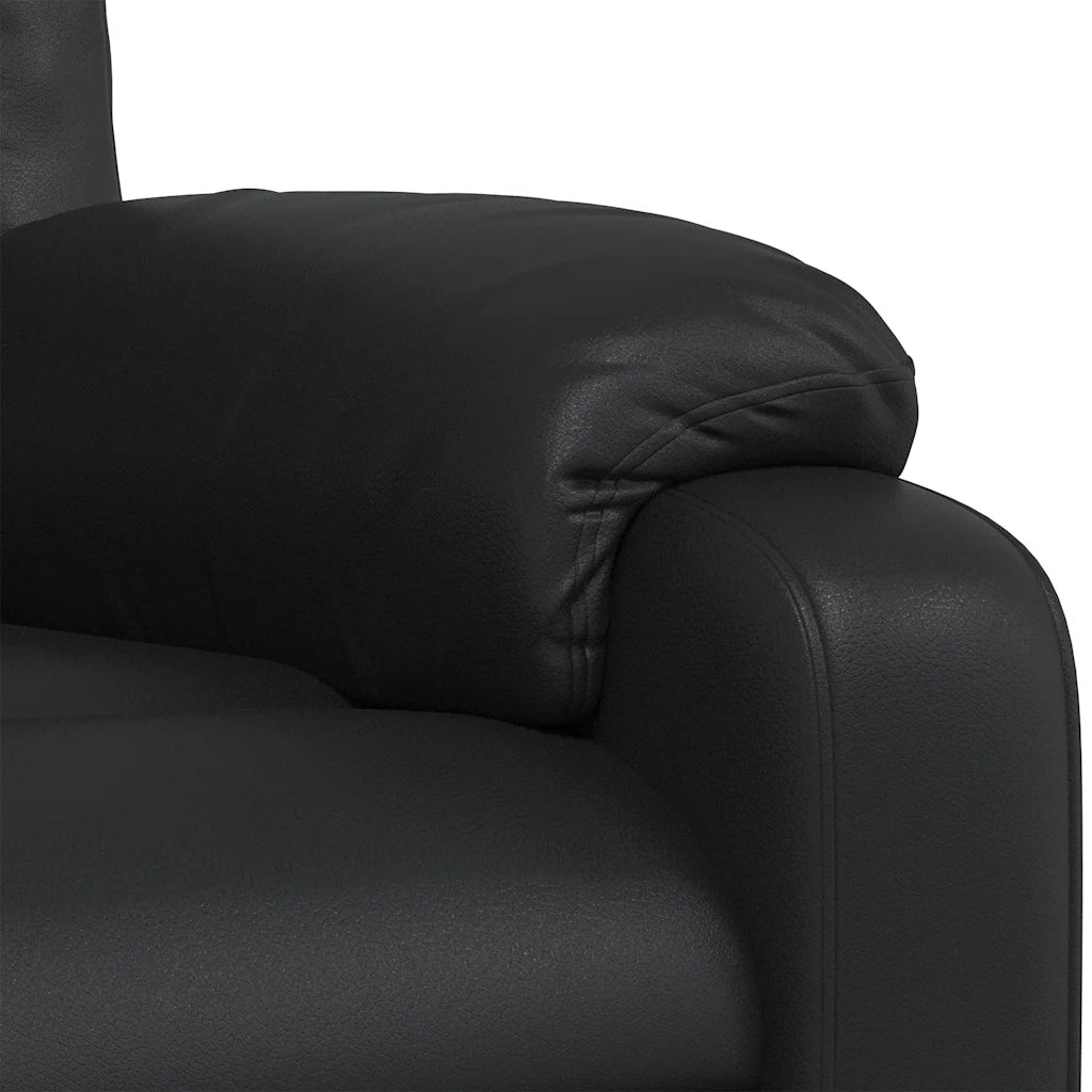 Poltrona Massaggiante | Sedia Relax Reclinabile Nera in Similpelle