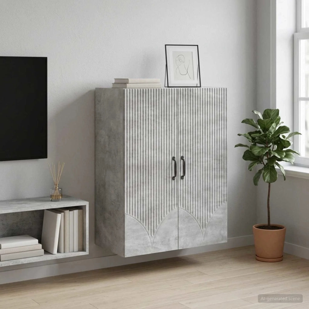 Mobiletto a muro Grigio Cemento 66 x 34,5 x 90 cm 898908