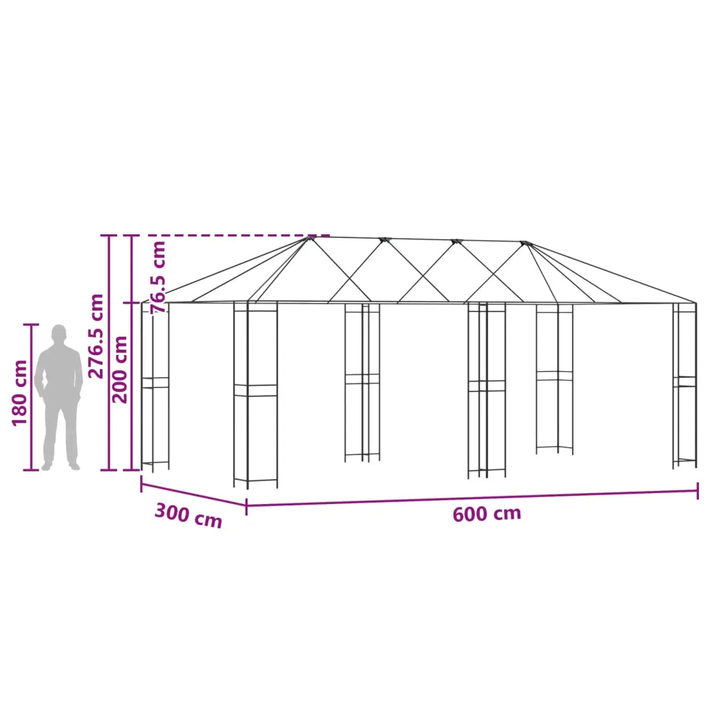 6 x 3 m Acciaio 3376006