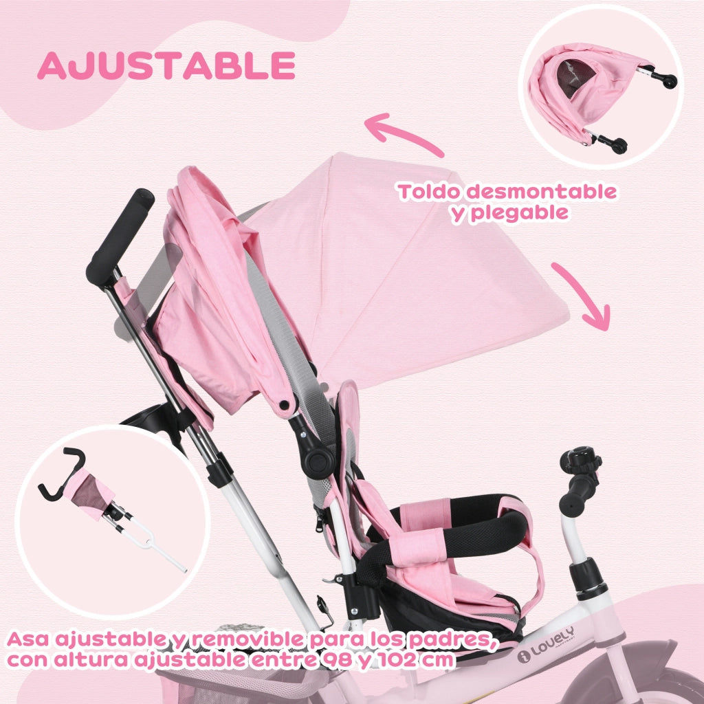 Triciclo Bambini Rosa ¨C Minimal ¨C Portabotellas
