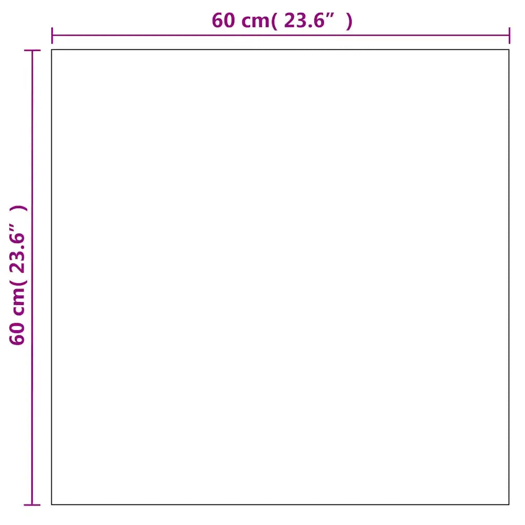 Specchio da Parete 60x60 cm Quadrato in Vetro 245700
