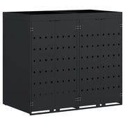 Contenitore per Rifiuti per 2 Bidoni Nero 136 x 77,5 x 121,5 cm CFW9947642