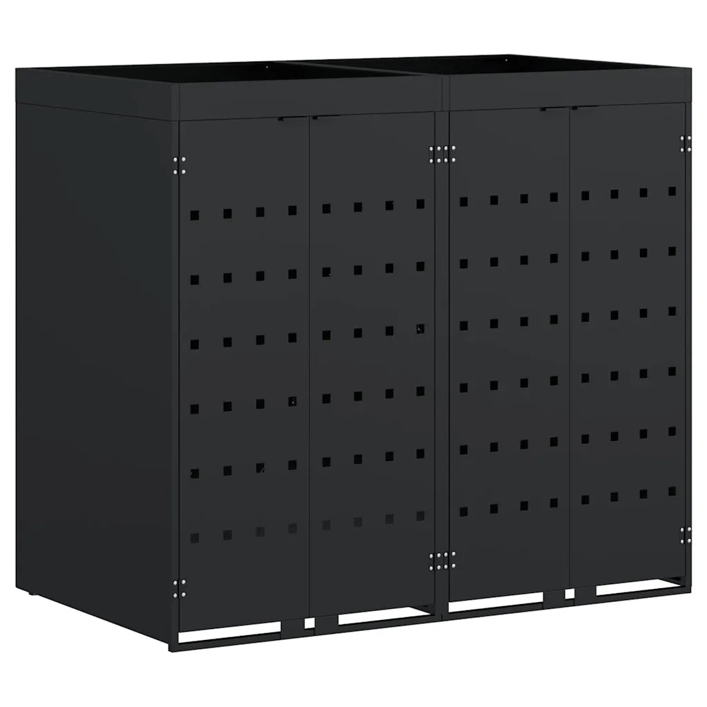 Contenitore per Rifiuti per 2 Bidoni Nero 136 x 77,5 x 121,5 cm CFW9947642