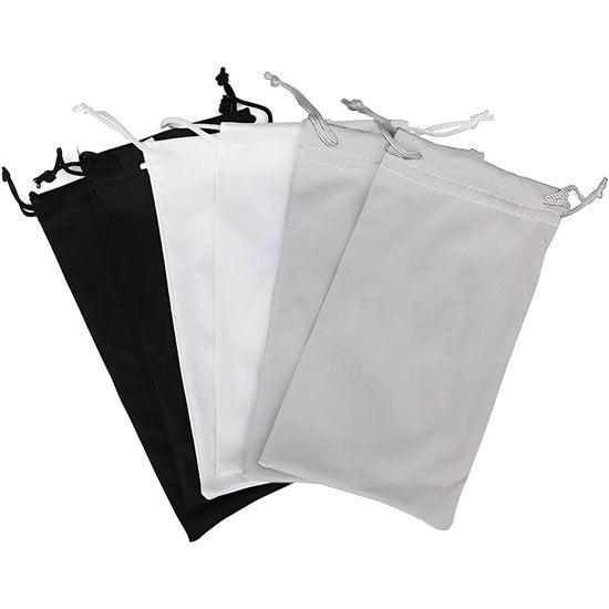 Etui per occhiali 6 pezzi - Microfibra soffice - 9 cm x 18 cm - Ideale per occhiali da sole
