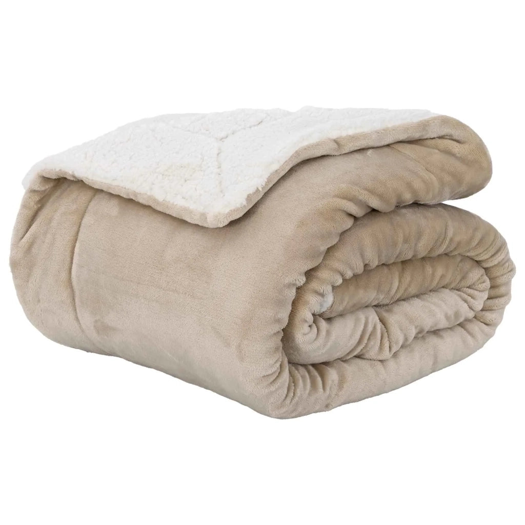 Coperta Beige 130 x 150 cm Panno 42016973