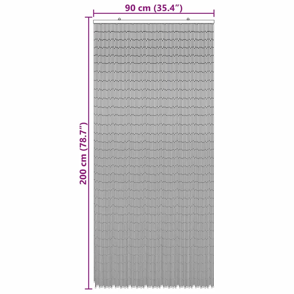 Tenda per Porta Antinsetti multicolore 200 x 90 cm Bambù 42030043