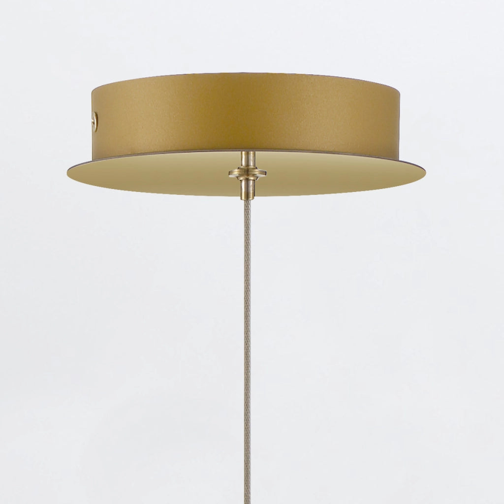 Sospensione Quintiesse Atomo oro vetro trasparente LED 9W