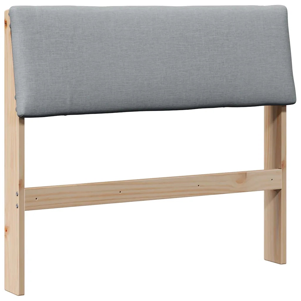 Testiera imbottita Grigio chiaro 90 cm Pino massello 879139
