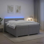 Letto box spring con materasso Grigio Chiaro 200 x 200 cm 3452747