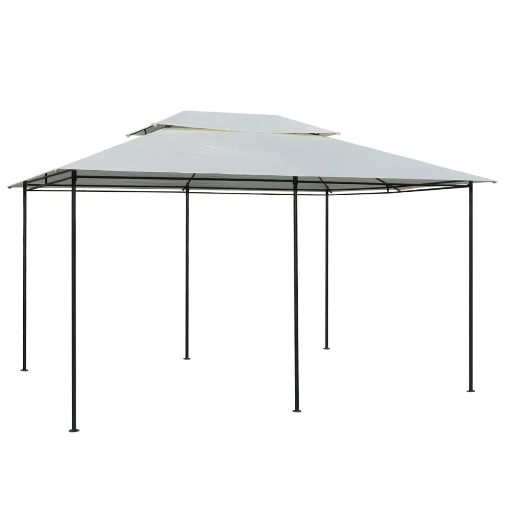 Gazebo | Pergolato da Giardino con Tende 4x3 m Bianco