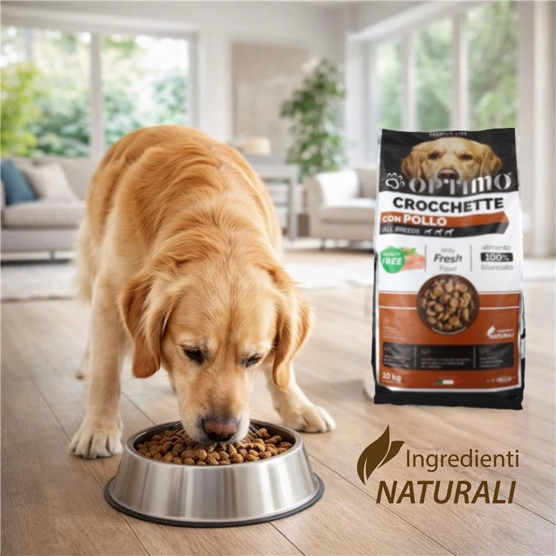 OPTIMO CROCCHETTE PER CANE CON POLLO IN FORMATO DA 10 KG