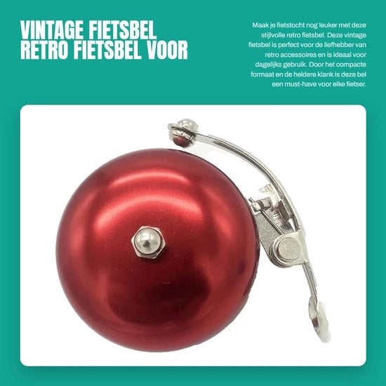 Accessorio per bicicletta mini retro in alluminio - stantuffa - campanello d'allarme - gomma antiscivolo - leggero - accessori per bicicletta