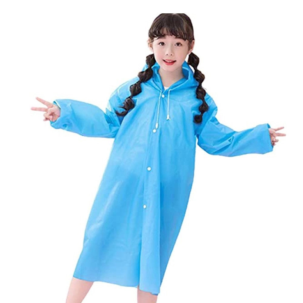 Trade Shop - Mantella Impermeabile Con Cappuccio Anti Pioggia Bambini Poncho Vari Colori Moda -