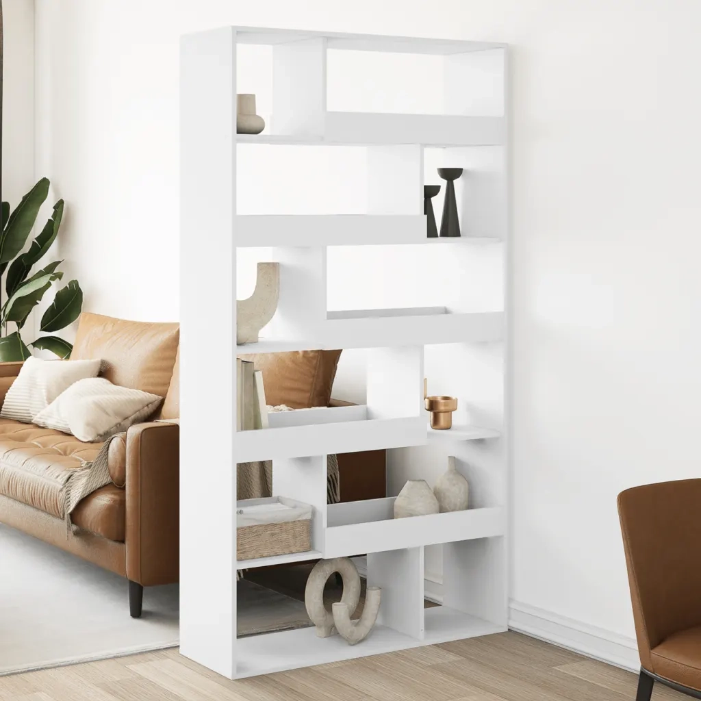 Divisorio Stanza | Paravento | Divisorio Ambienti Bianco 100x33x187,5 cm in Truciolato