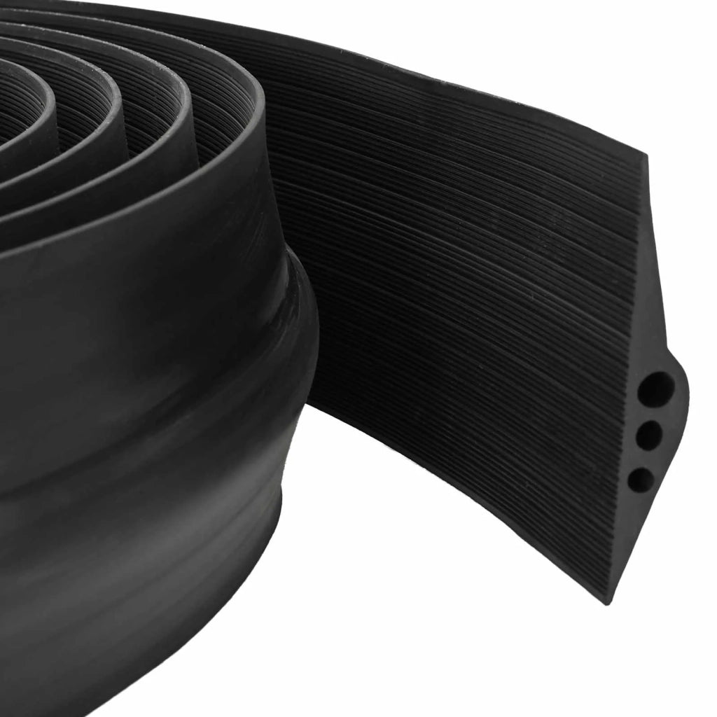Guarnizione per pavimento del garage Nero 112 x 20 mm 6,5 m 42038228