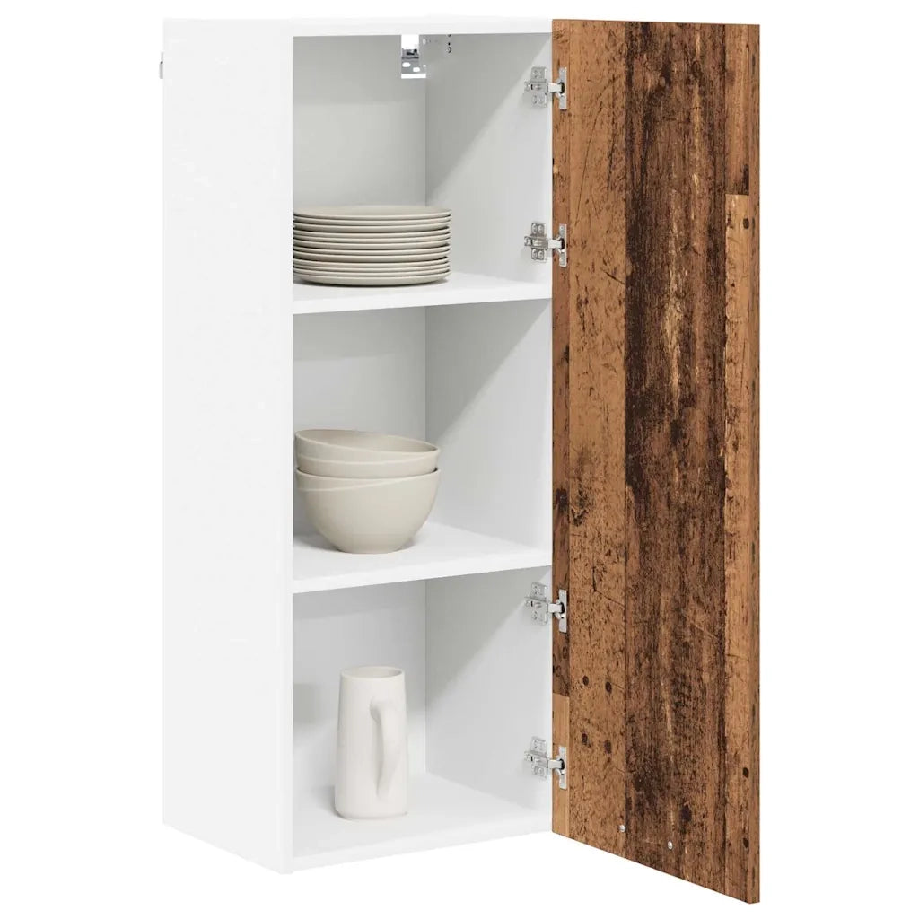 Armadio pensile | Mobile da Cucina con porta Legno vecchio 40 x 31 x 100 cm