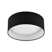 Plafoniera LED LOCARNO 30cm 12W nero tessuto 3000K