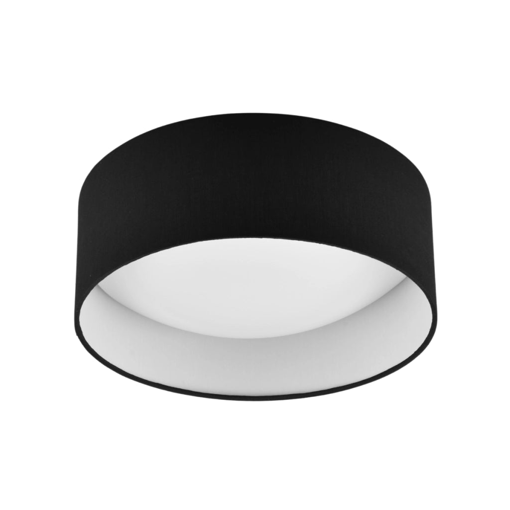 Plafoniera LED LOCARNO 30cm 12W nero tessuto 3000K