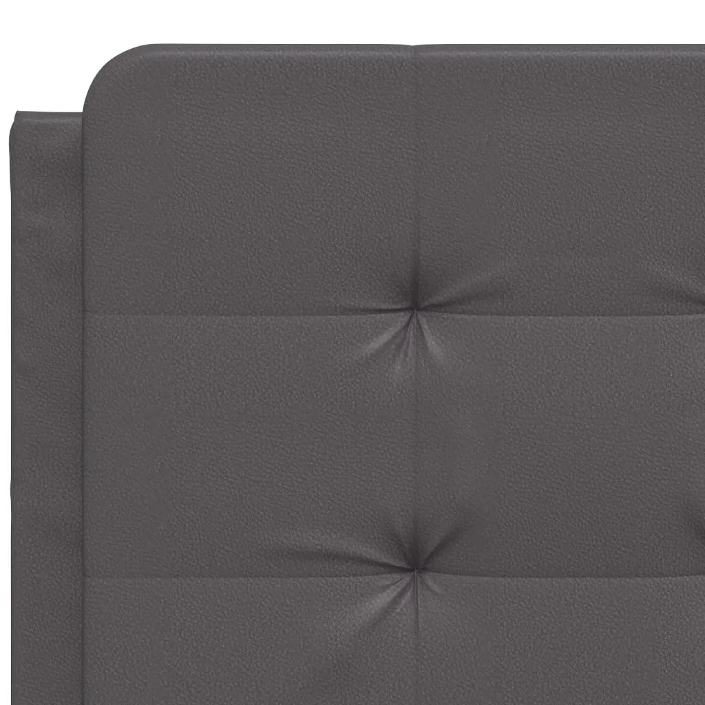 Letto con Materasso Zadar Grigio 140x200 cm in Similpelle
