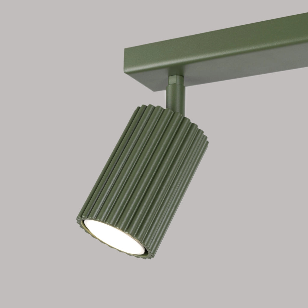 Lampada da soffitto KARBON 2 verde oliva
