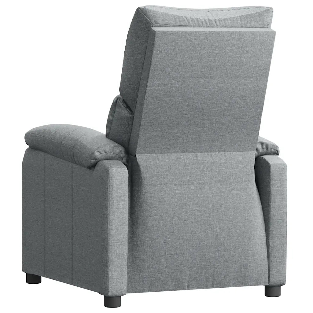 Poltrona Reclinabile in Tessuto Grigio Chiaro 340177