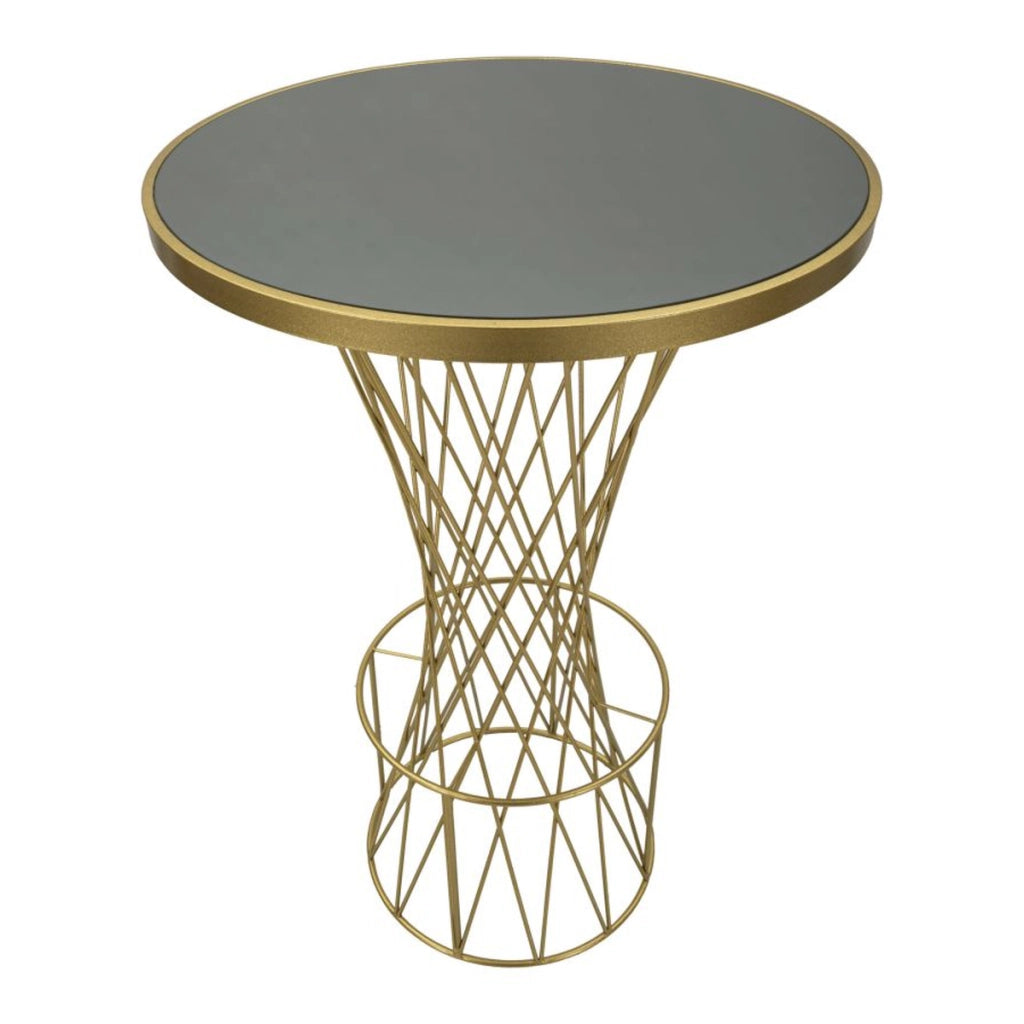 Tavolino VKH805, Oro, Metallo, 70x70x103 cm
