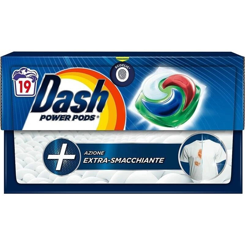 DASH PODS DETERSIVO PER LAVATRICE DA 19 LAVAGGI EXTRA SMACCHIANTE