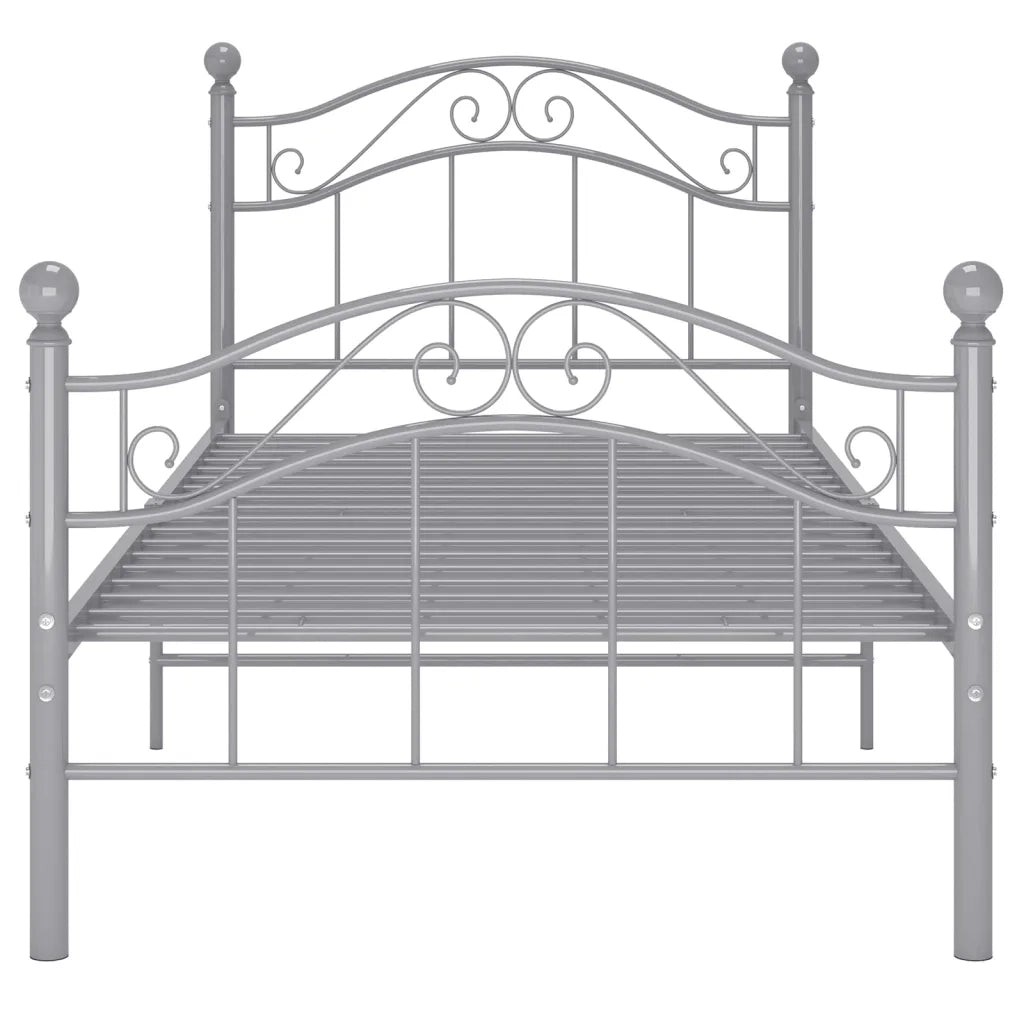 Giroletto-Struttura Letto Grigio in Metallo 90x200 cm 925676