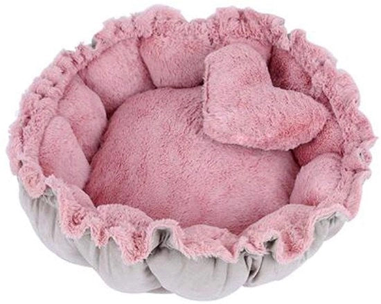Letto per Cani e Gatti Piccoli colore Rosa Rotondo PTW05 (M)