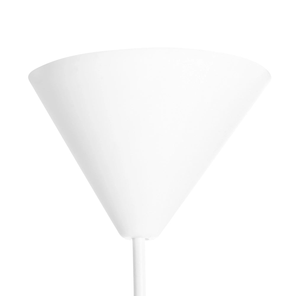 Lampada a sospensione con paralume in tessuto di cotone bianco design moderno luce per soggiorno