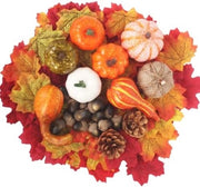 Set di Decorazione d'Autunno con Zucche e Elementi Naturali