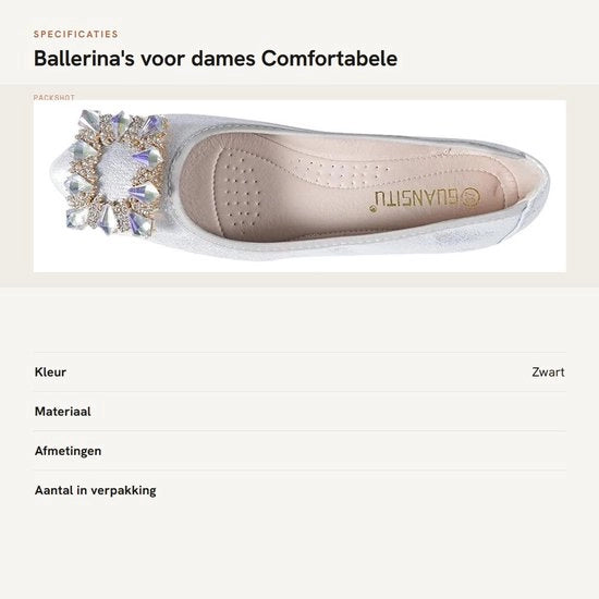 Ballerine con strass - Pieghevole - Portatile - Comodo - Antiscivolo - Suola in gomma duratura - Pantofole a terra