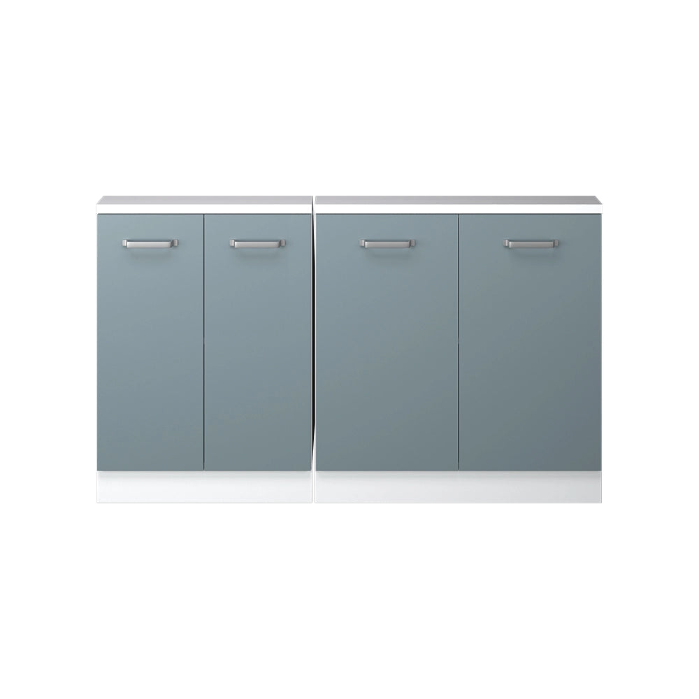 Set di mobili sottotetto Rion Grigio-blu/Bianco Set di 2 Vicco