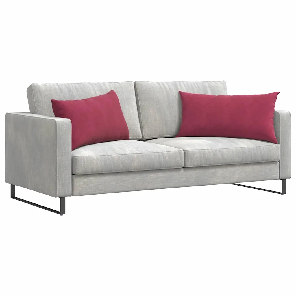 Cuscini da Divano 2 pz-Set di 2 Cuscini per Sofa Rosso Vino 80 x 40 cm Tessuto in Cords