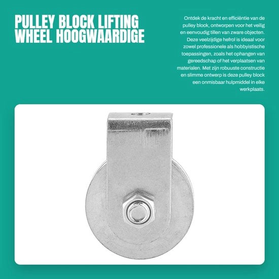 Pulley 0,3 Ton con Hefgewicht - Katrol con Rotazione - Blocco di Alta Qualità - Duraturo e Affidabile - Facile da Mantenere - Alta Efficienza